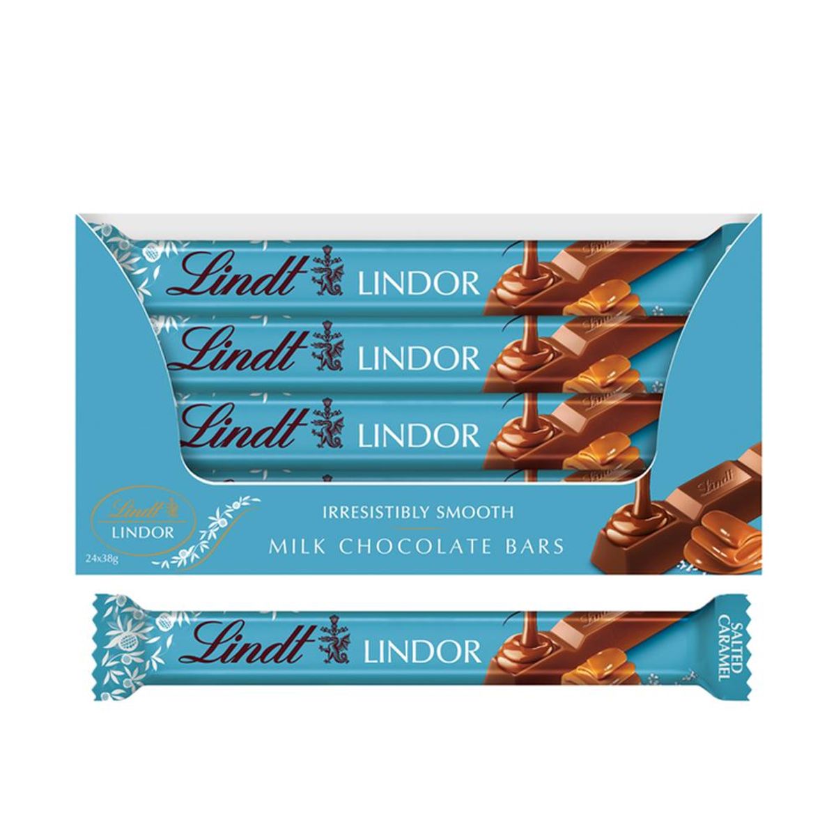 Lindor Sticks Salted Caramel (Kartong 24stk x 38g)