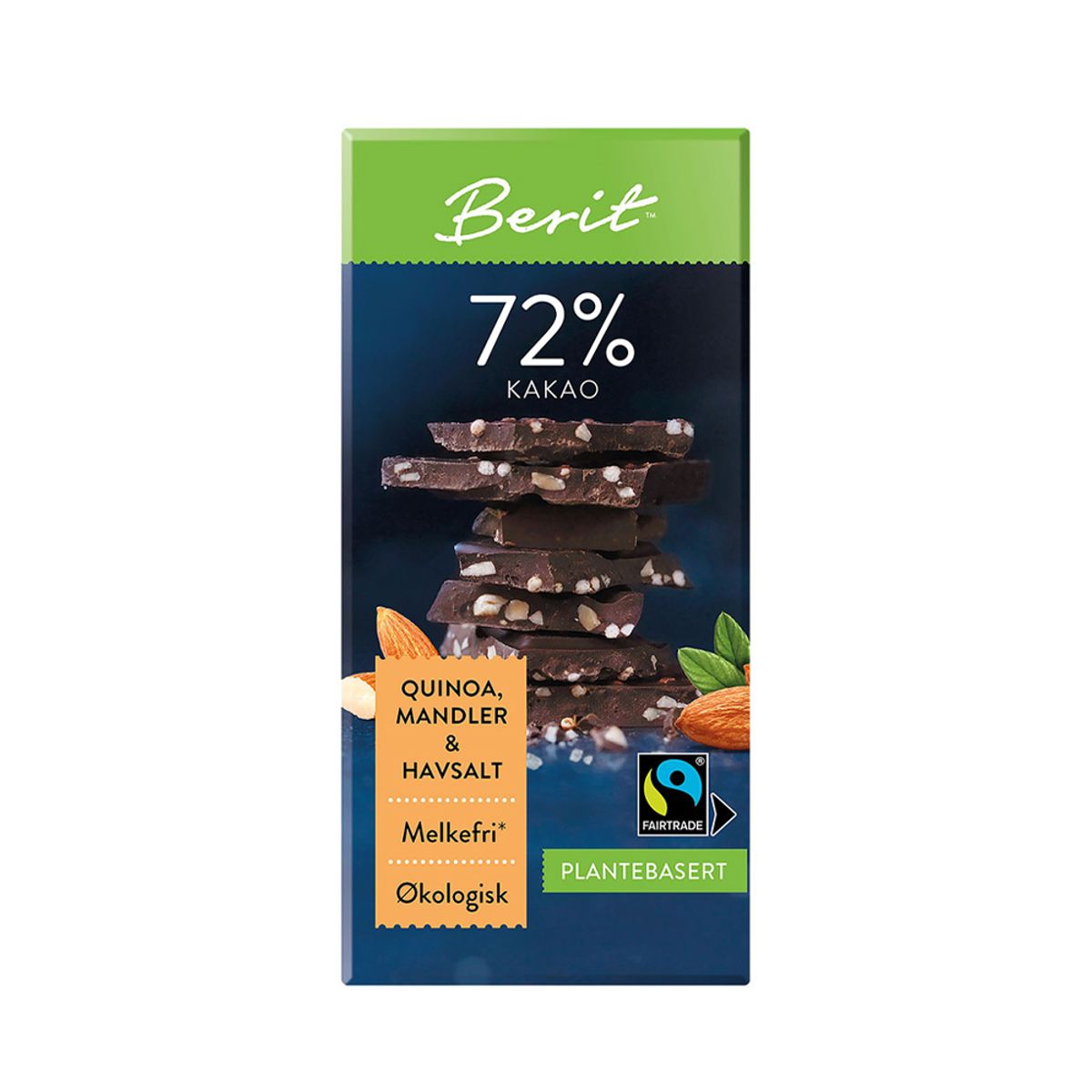 72% Kakao - Quinoa, Mandler & Havsalt