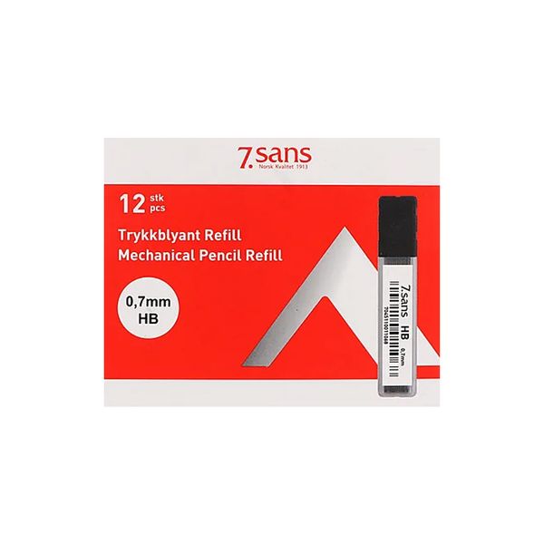 Hovedbilde Trykkblyant Refill 0,7 HB (Kartong 12 pk)