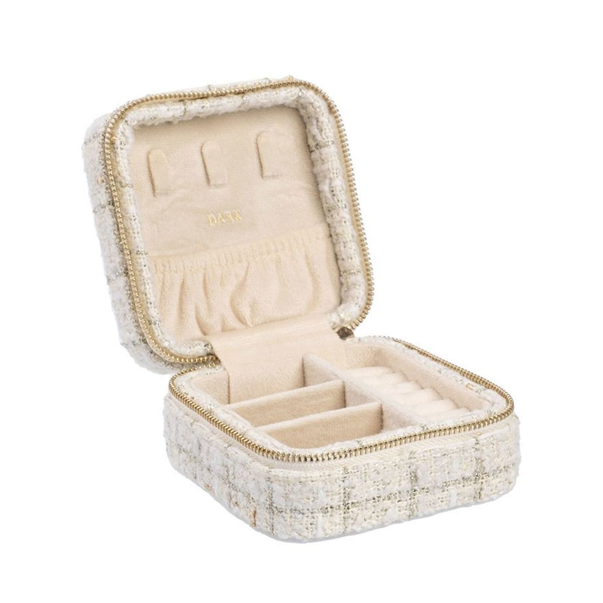 Tweed Jewellery Box Mini - Vanilla
