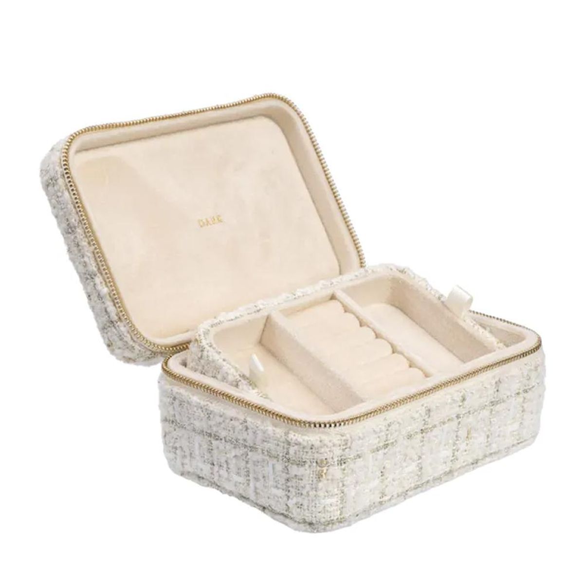Tweed Jewellery Box - Vanilla