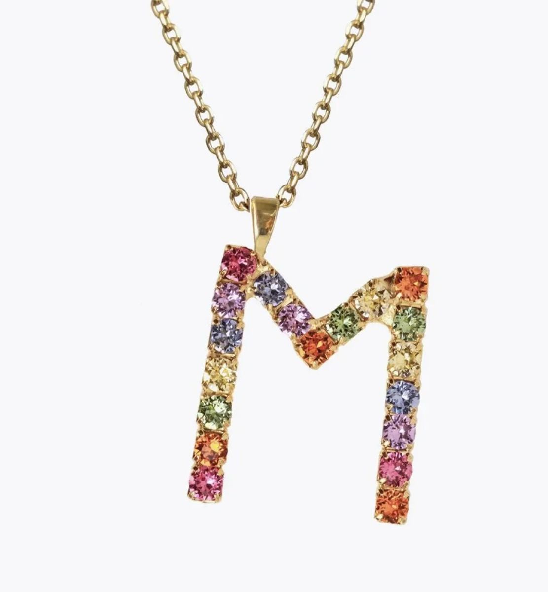 Letter Necklace - Rainbow Gold
