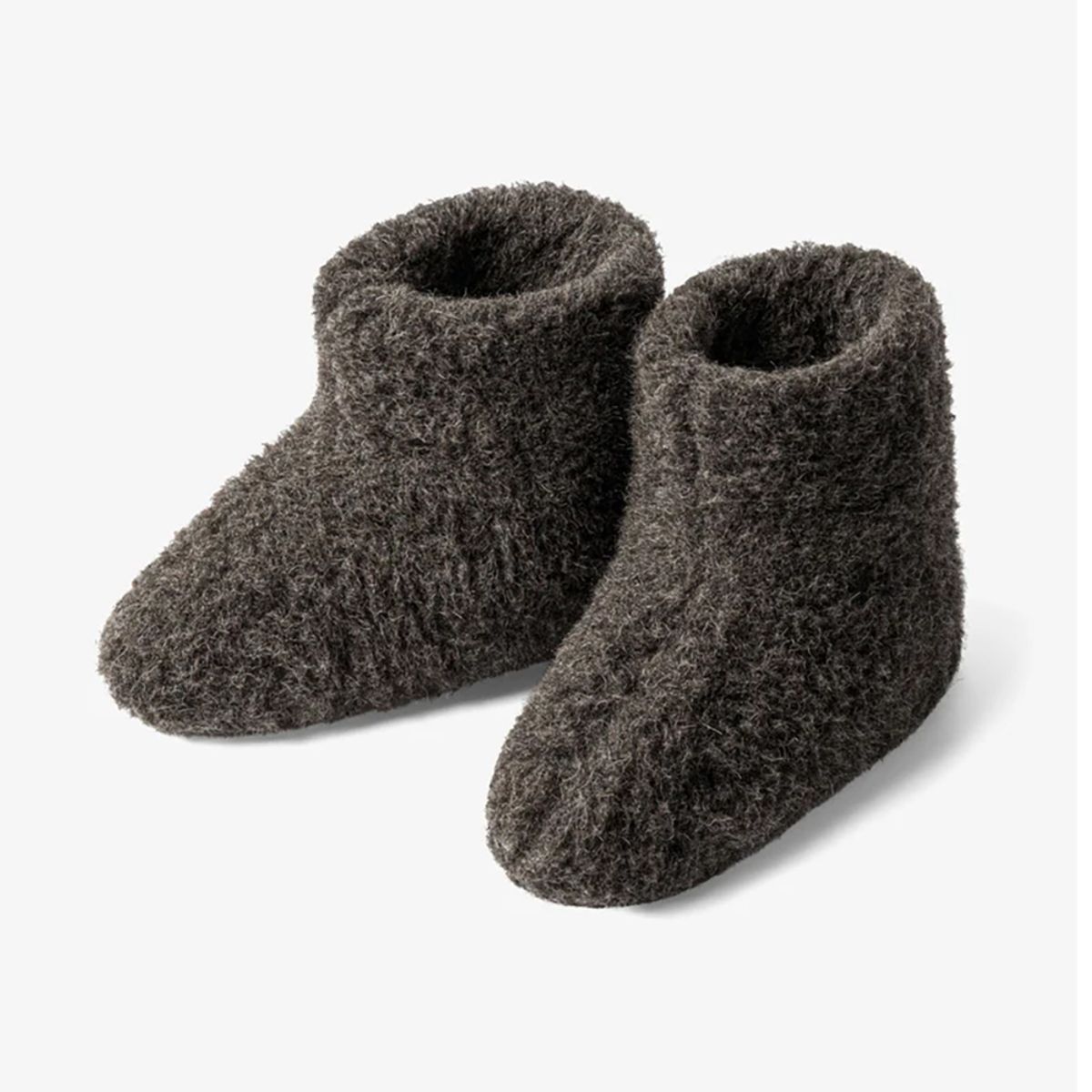 Ulltøfler (Høy Modell) - Mørk Brun