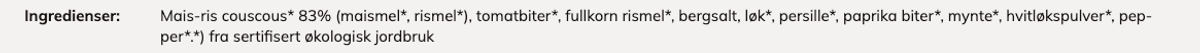 Økologisk Couscous