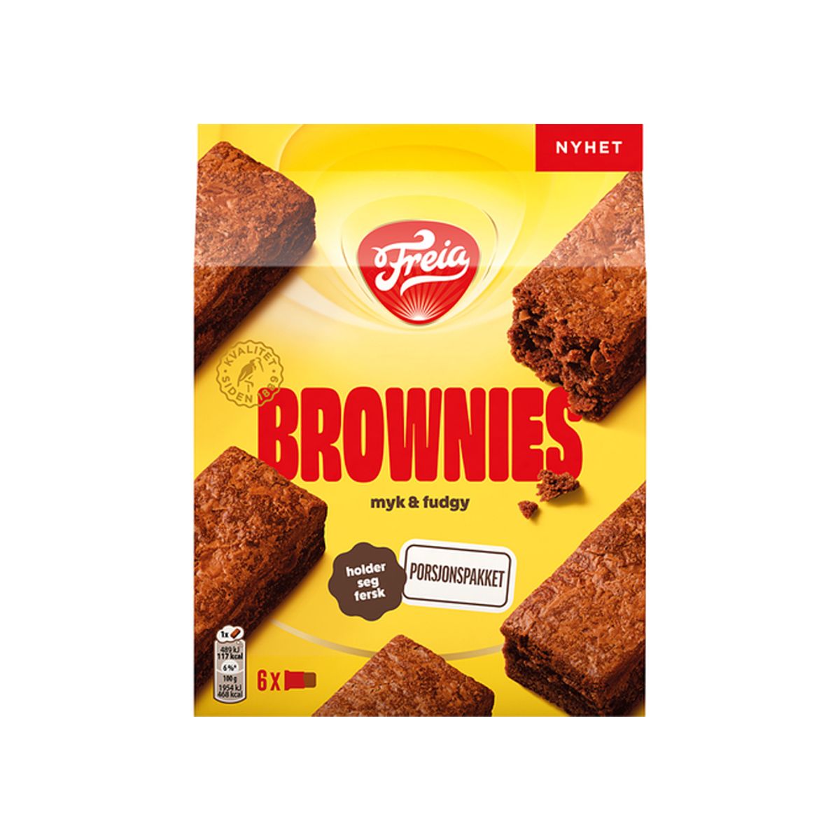 Brownies - 6 stk Porsjonspakket