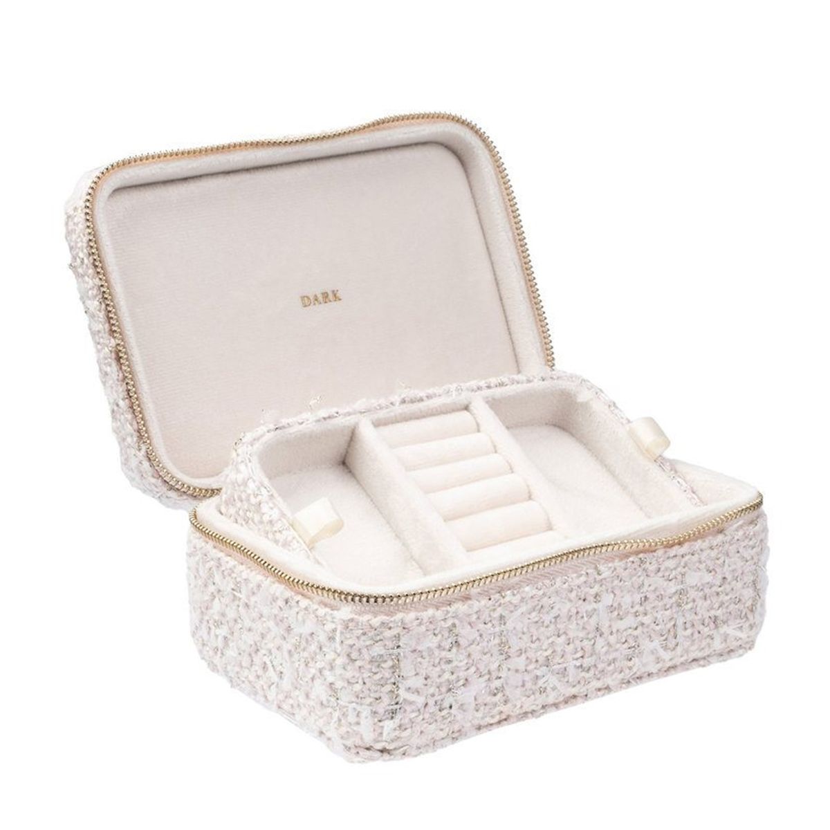 Tweed Jewellery Box - Pale Rose