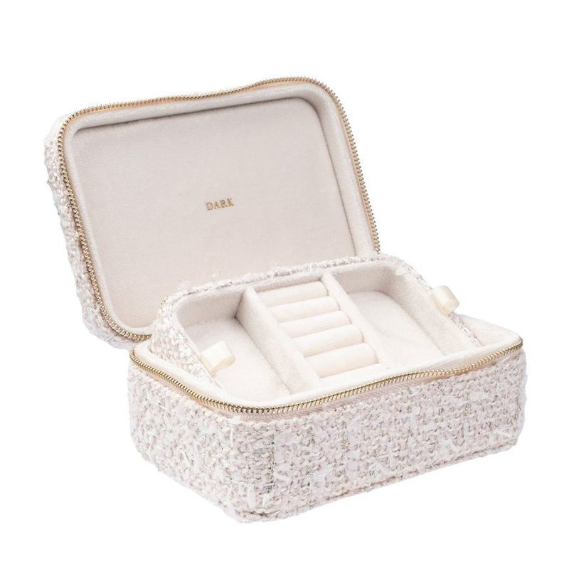 Tweed Jewellery Box - Pale Rose