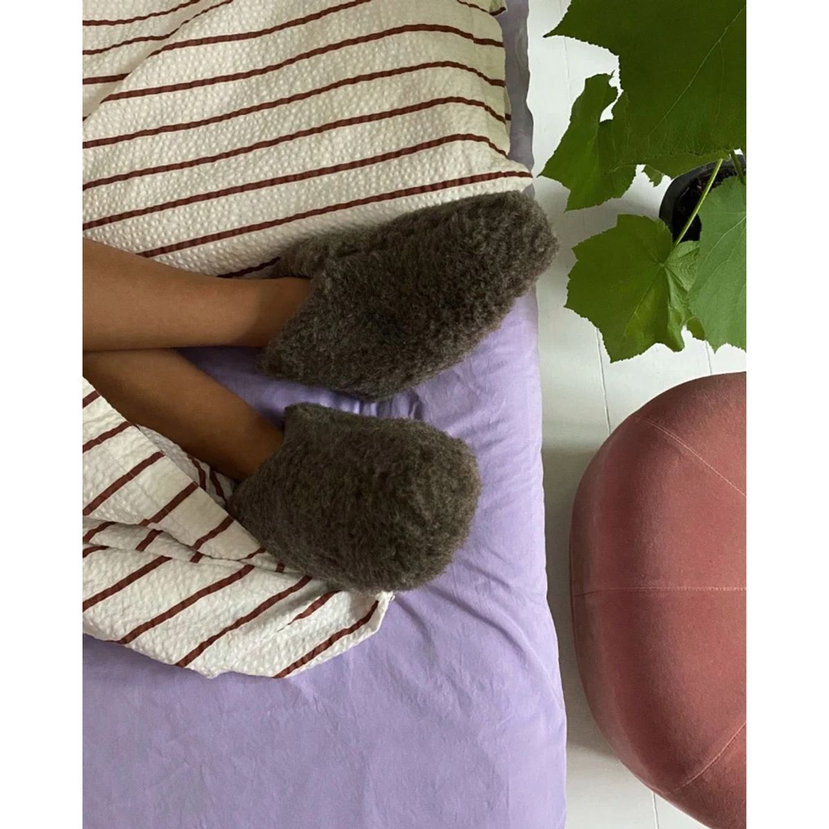 Ulltøfler (Lav Modell) - Mørk Brun