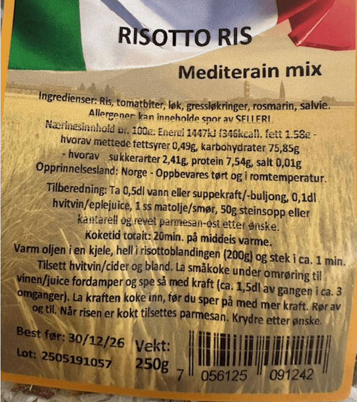 Risotto Ris - Mediterranean Mix