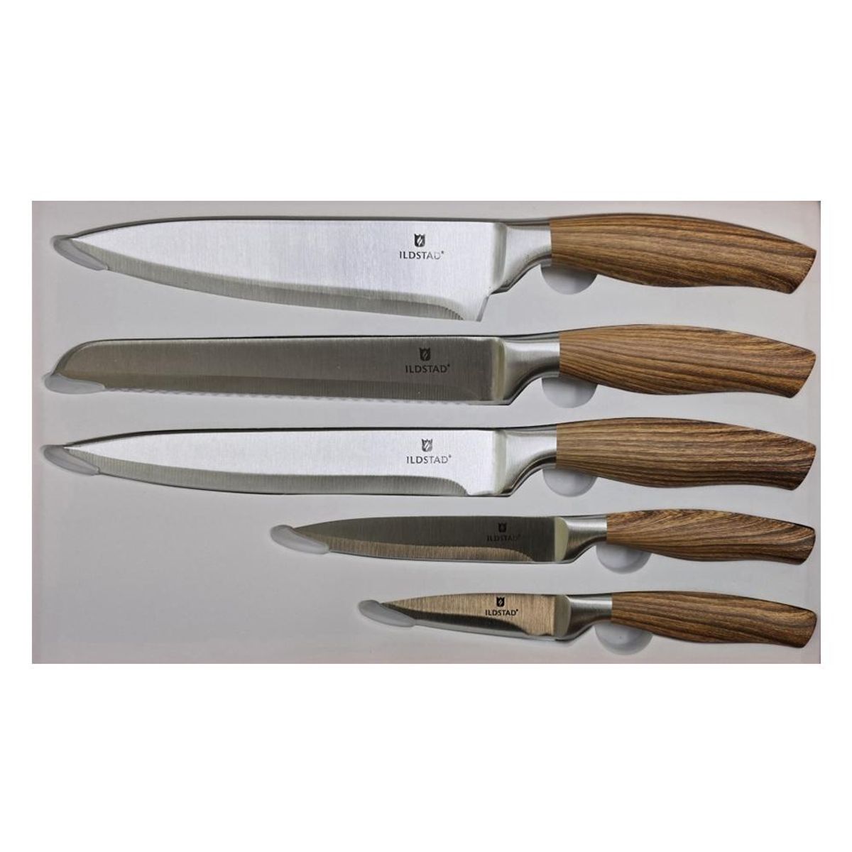 Knivsett Rustfritt Stål - 5 Deler