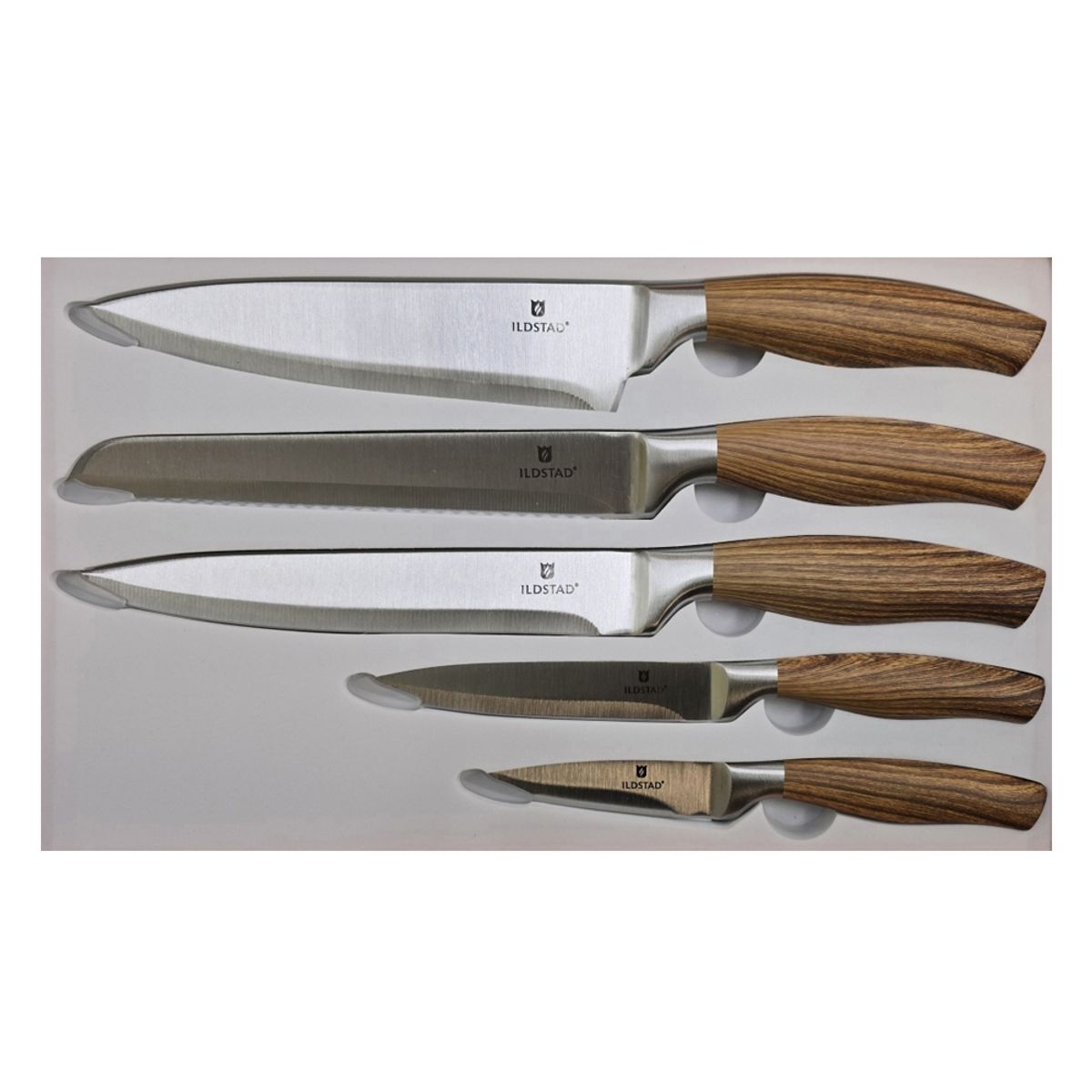 Knivsett Rustfritt Stål - 5 Deler