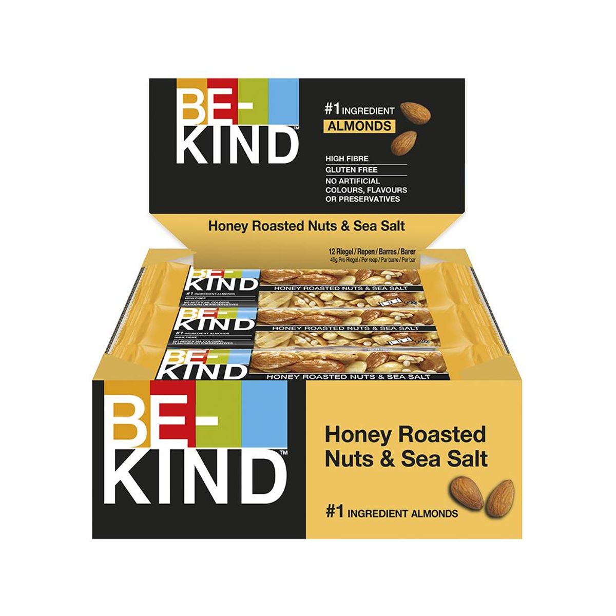 Honey Roasted Nuts & Seasalt (Kartong 12 Barer)