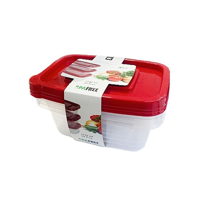 Hovedbilde Plastbokser til oppbevaring, 3 x1130ml